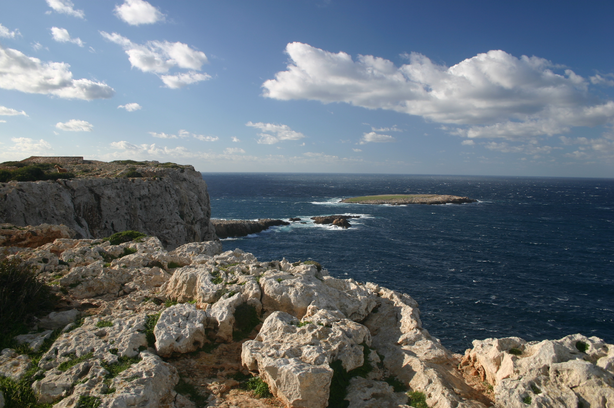 Coastal views from Cap de Cavalleria in Menorca